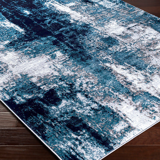 Tapis Abstrait Moderne Bleu/Gris Helsinki