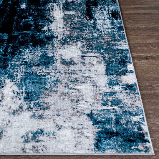 Tapis Abstrait Moderne Bleu/Gris Helsinki