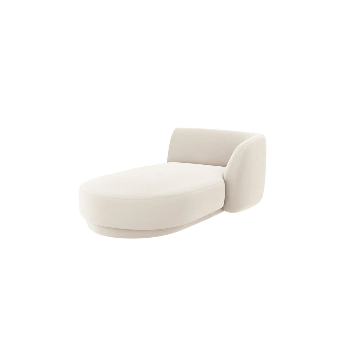 Méridienne MICADONI Miley en velours beige