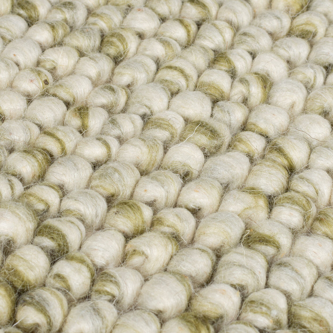 Tapis laine bouclée MINERALS vert 80x150cm