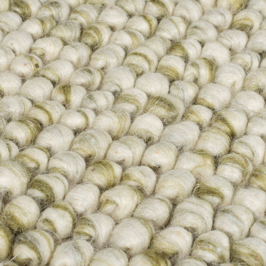 Tapis laine bouclée MINERALS vert 80x150cm