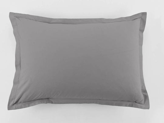 Lot de 2 taies d'oreiller 100% coton gris 50x70cm Baton rouge