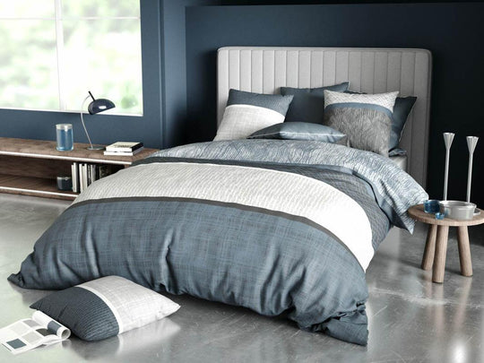Parure de lit percale Brehat 200x200cm +2taies 63cm