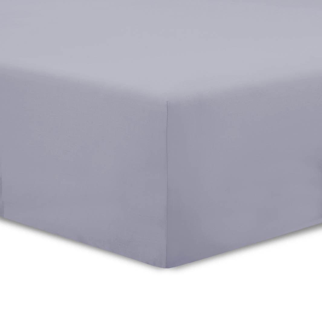 Drap housse 200x200cm flanelle gris