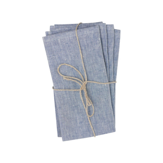 Lot de 4 serviette de table en lin - reconditionné parfaitement