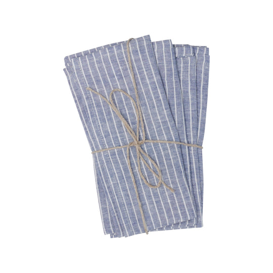 Lot de 4 serviette de table en lin - reconditionné parfaitement
