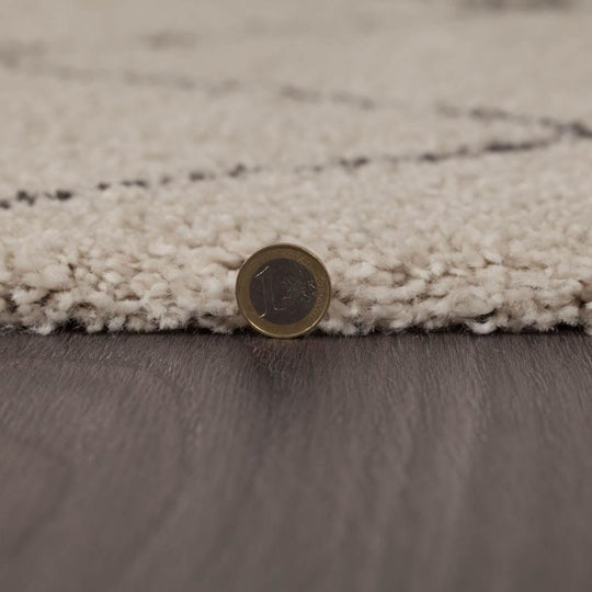 Tapis style Berbère Imari Crème et anthracite