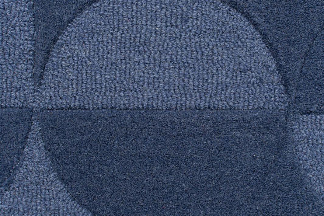 tapis laine bleu pas cher 160x230cm