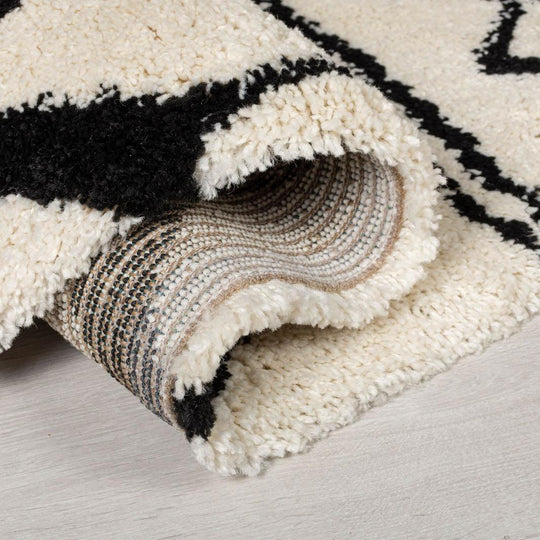 Tapis Souk style Berbere Crème et noir
