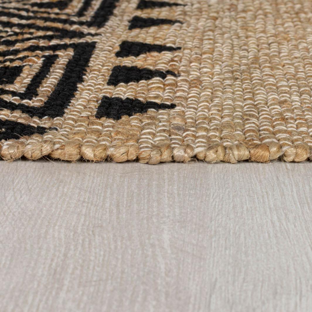 Tapis Jute Beige et noir 120x170cm
