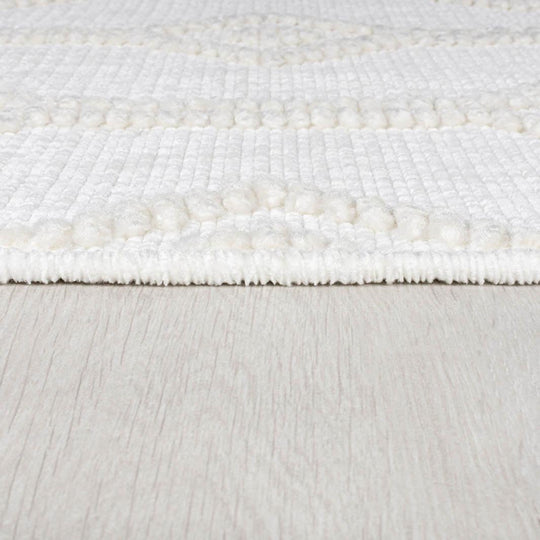 Tapis Jaipur Blanc et ivoire