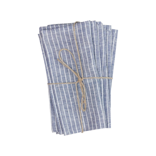 Lot de 4 serviette de table en lin - reconditionné parfaitement