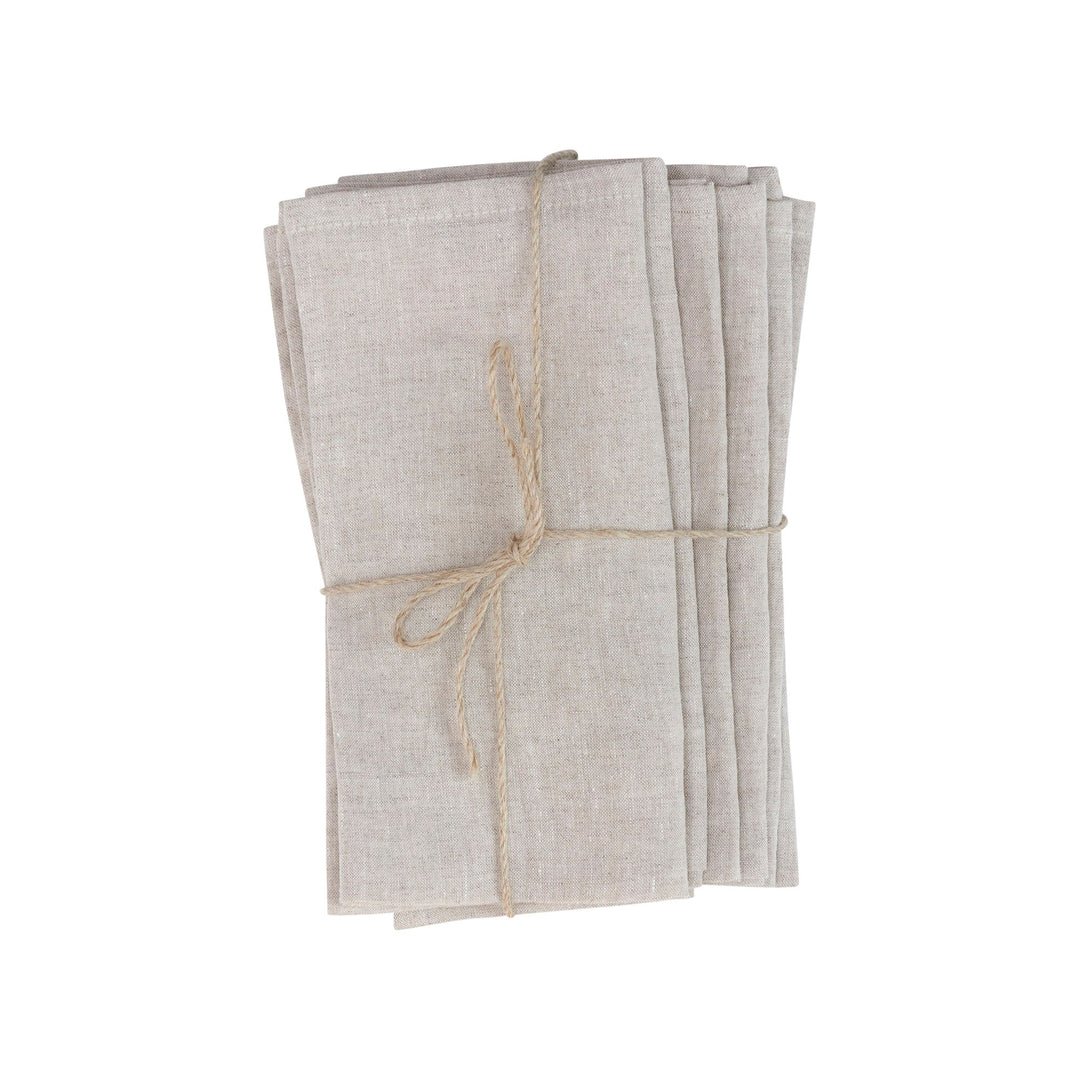 Lot de 4 serviette de table en lin - reconditionné parfaitement