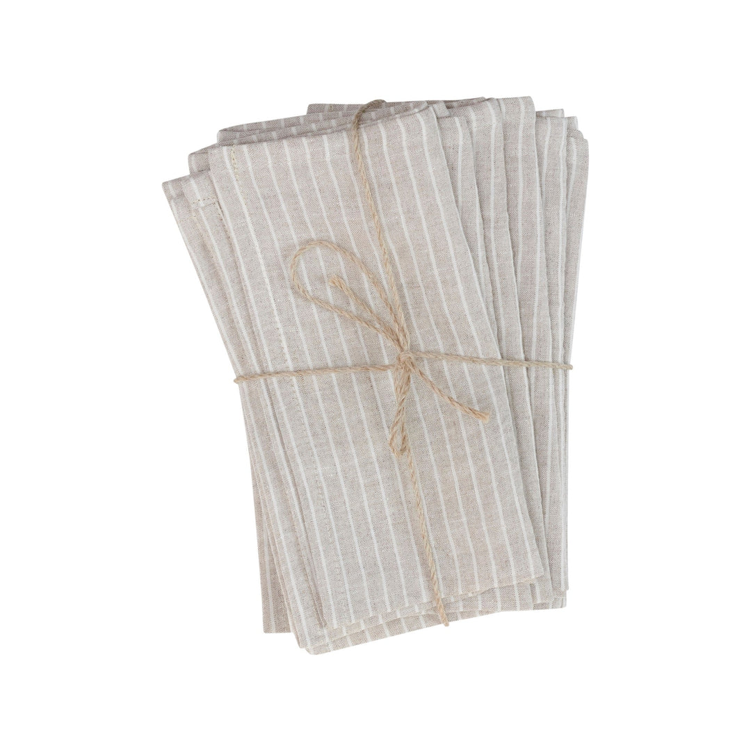Lot de 4 serviette de table en lin - reconditionné parfaitement