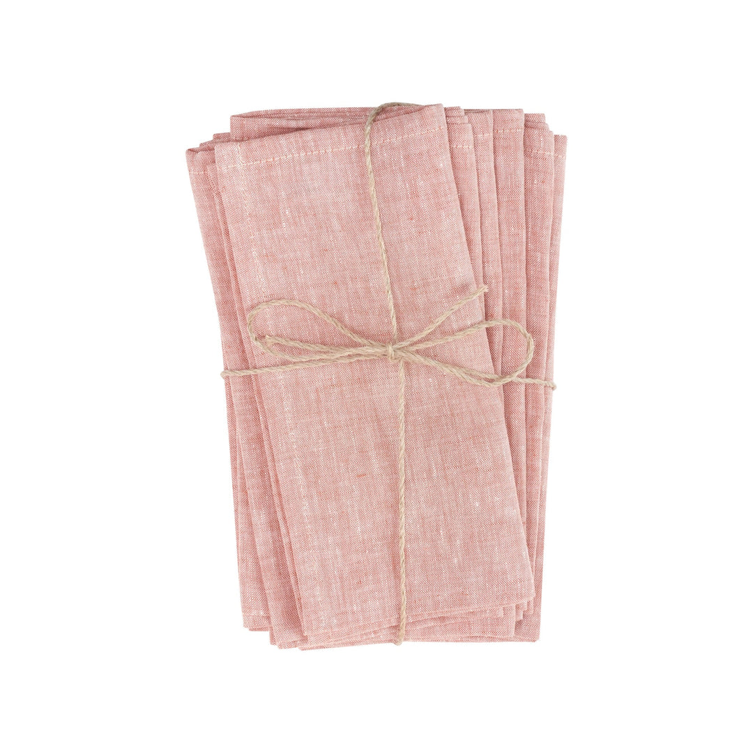 Lot de 4 serviette de table en lin - reconditionné parfaitement