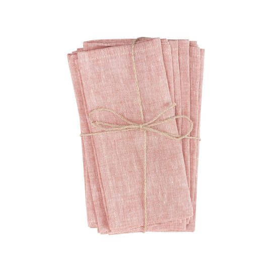 Lot de 4 serviette de table en lin - reconditionné parfaitement