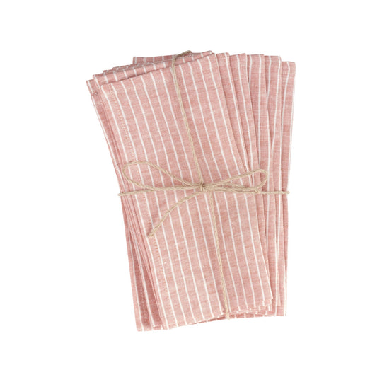 Lot de 4 serviette de table en lin - reconditionné parfaitement