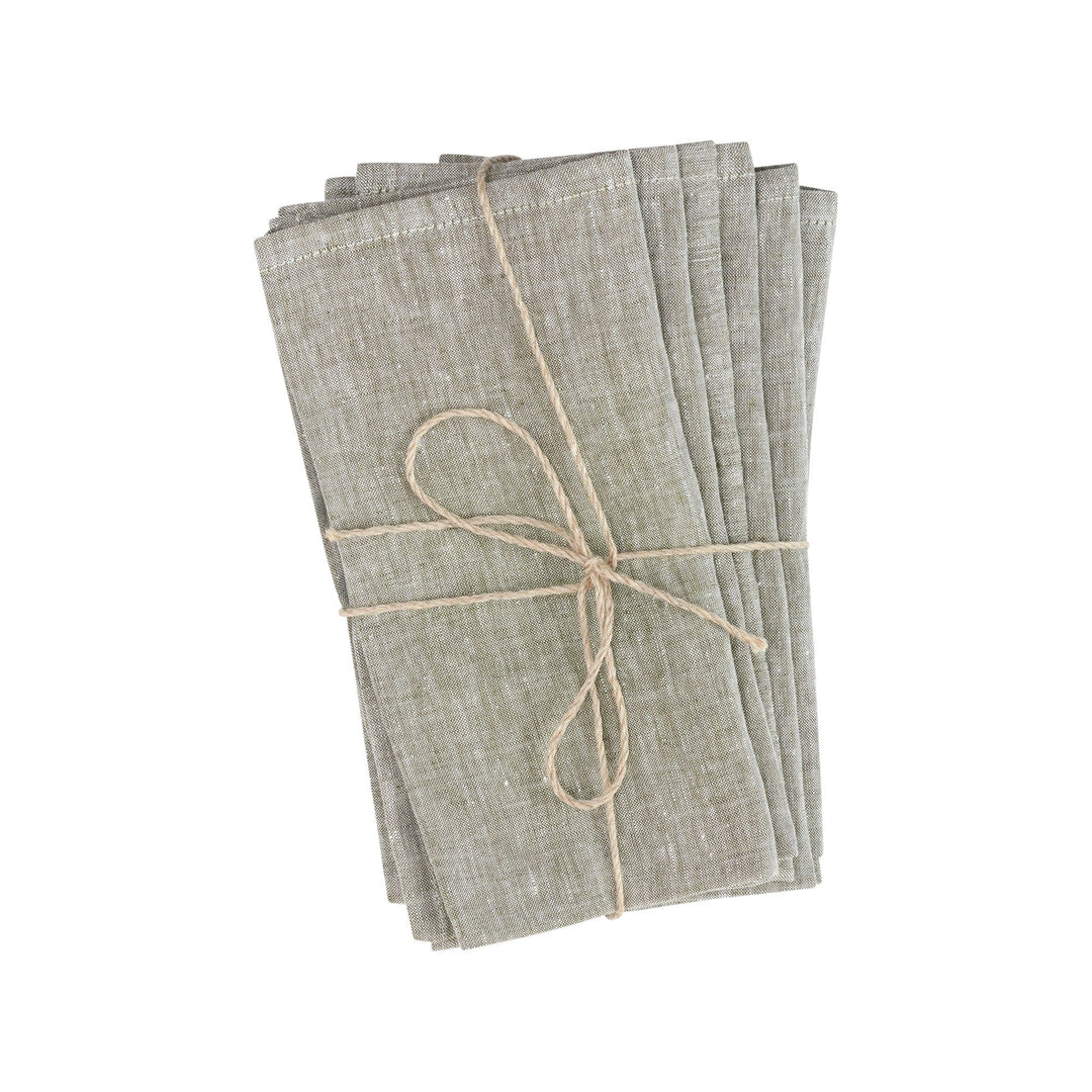 Lot de 4 serviette de table en lin - reconditionné parfaitement