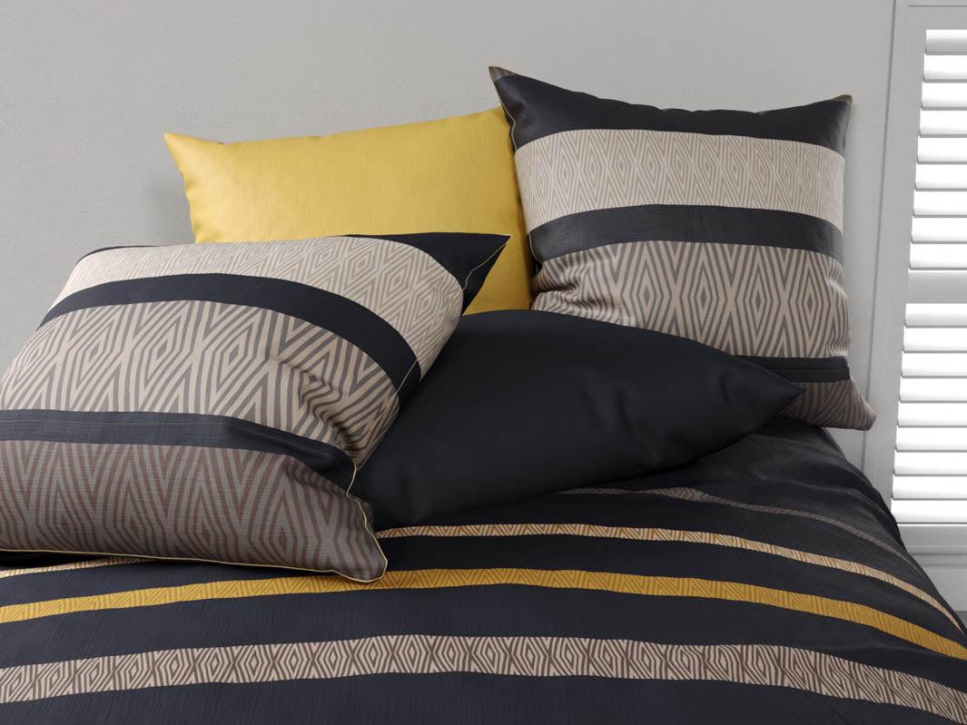 Parure de lit Belize percale de coton 240x260cm+2 taies 63cm