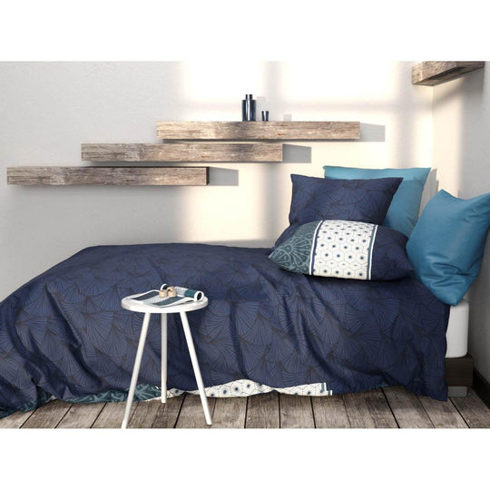 Parure de lit percale de coton 240x260cm+2 taies 63cm