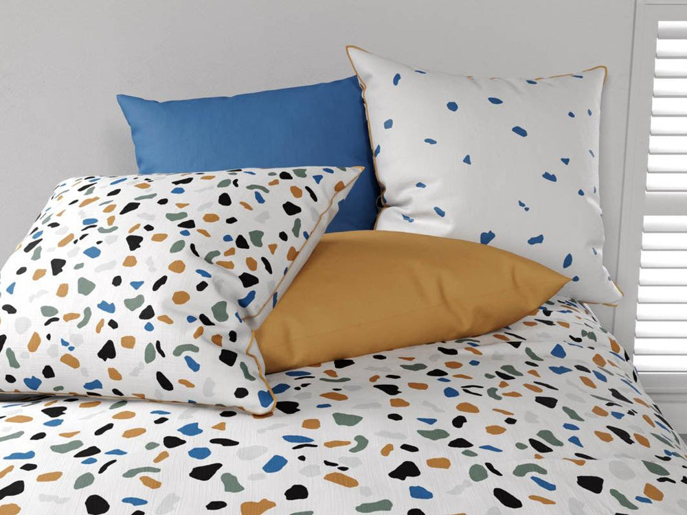 Parure de lit eclat 100% coton 240x260cm+2 taies 63cm
