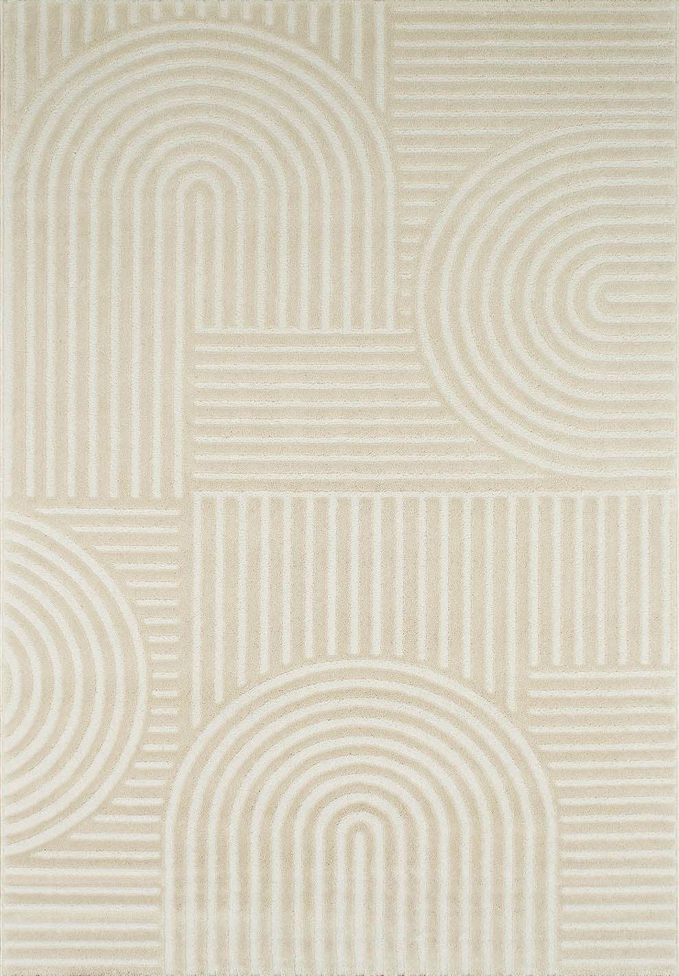 Tapis graphique crème 120x160cm