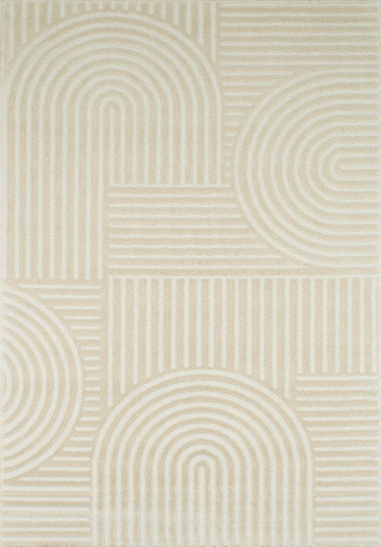 Tapis graphique crème 120x160cm