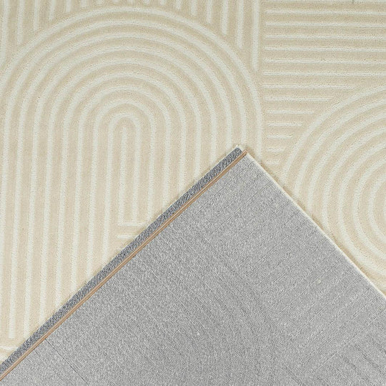 Tapis graphique crème 120x160cm