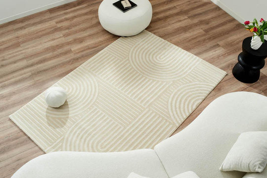Tapis graphique crème 120x160cm