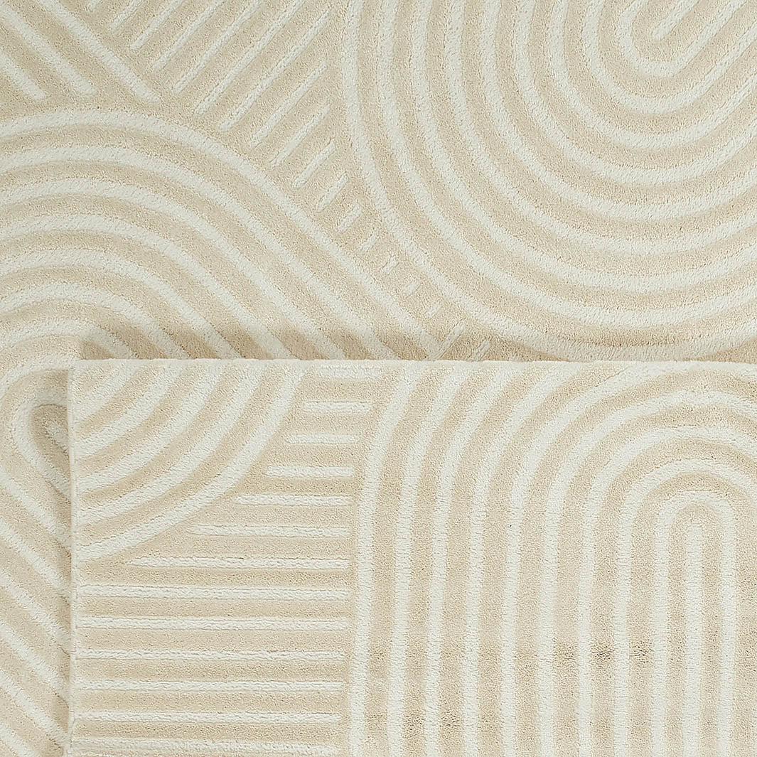 Tapis graphique crème 120x160cm