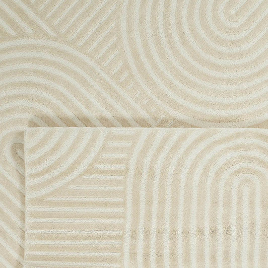 Tapis graphique crème 120x160cm