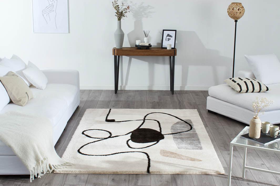 Tapis shaggy doux LASSO beige 120x160cm