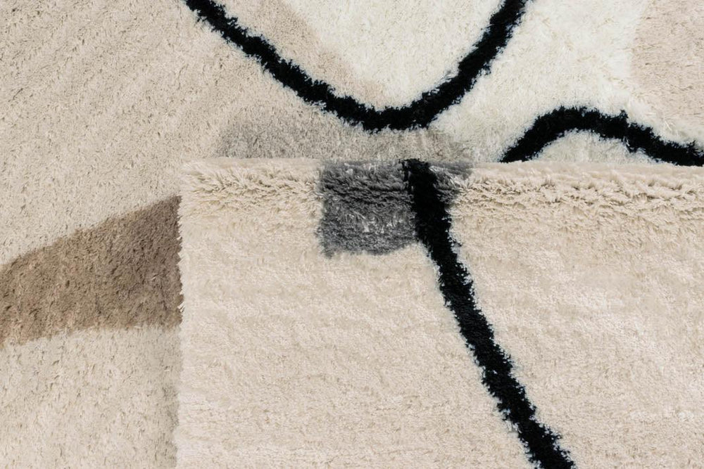 Tapis shaggy doux LASSO beige 120x160cm