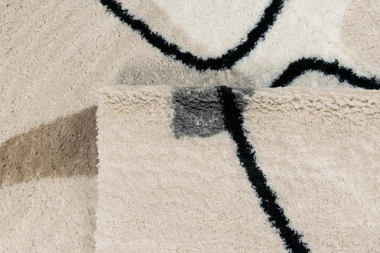 Tapis shaggy doux LASSO beige 120x160cm