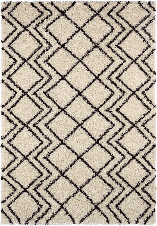 Tapis shaggy SOFIA crème 160x230cm